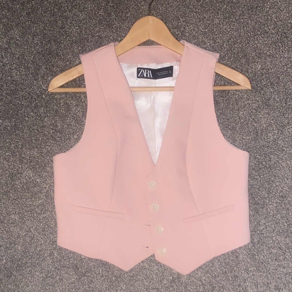 Zara Blush Pink Buttoned Vest - Perfect Condition
